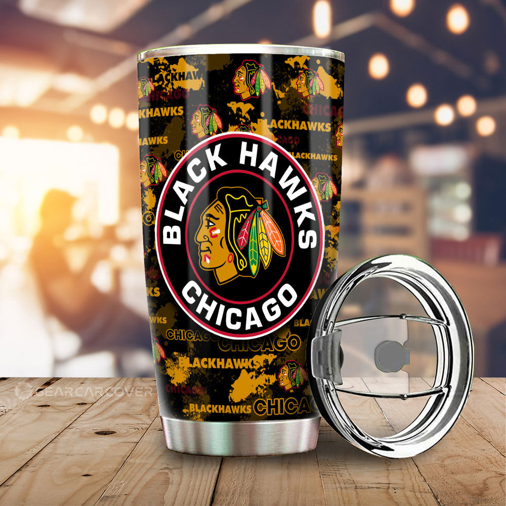 Chicago Blackhawks Tumbler Cup Custom Car Accessories - Gearcarcover - 1
