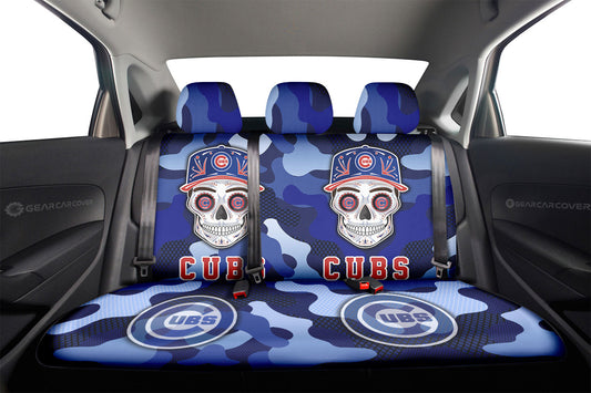 Chicago Cubs Car Back Seat Covers Skull Theme Collection - Gearcarcover - 2