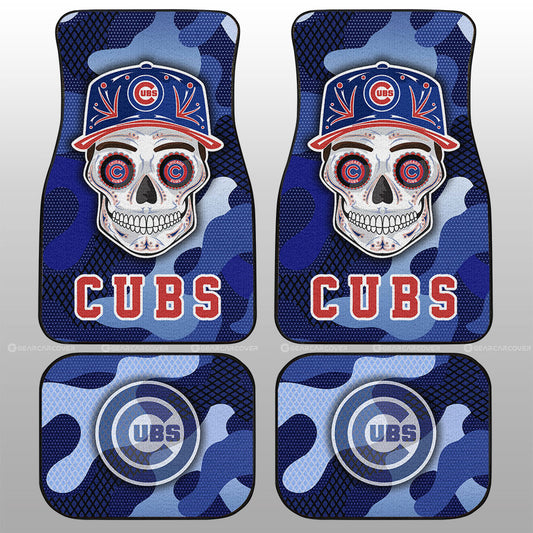 Chicago Cubs Car Floor Mats Skull Theme Collection - Gearcarcover - 1