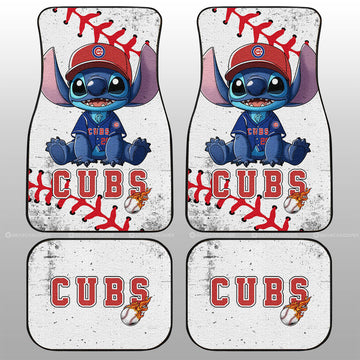 Chicago Cubs Car Floor Mats Stitch Theme Collection - Gearcarcover - 1