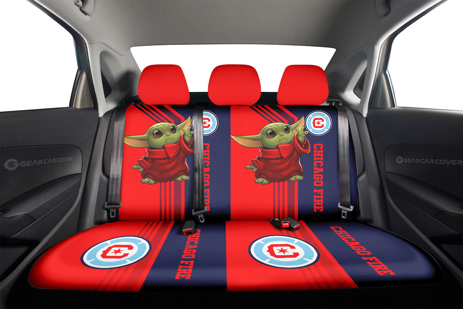 Chicago Fire FC Car Back Seat Covers Custom Car Accessories - Gearcarcover - 2