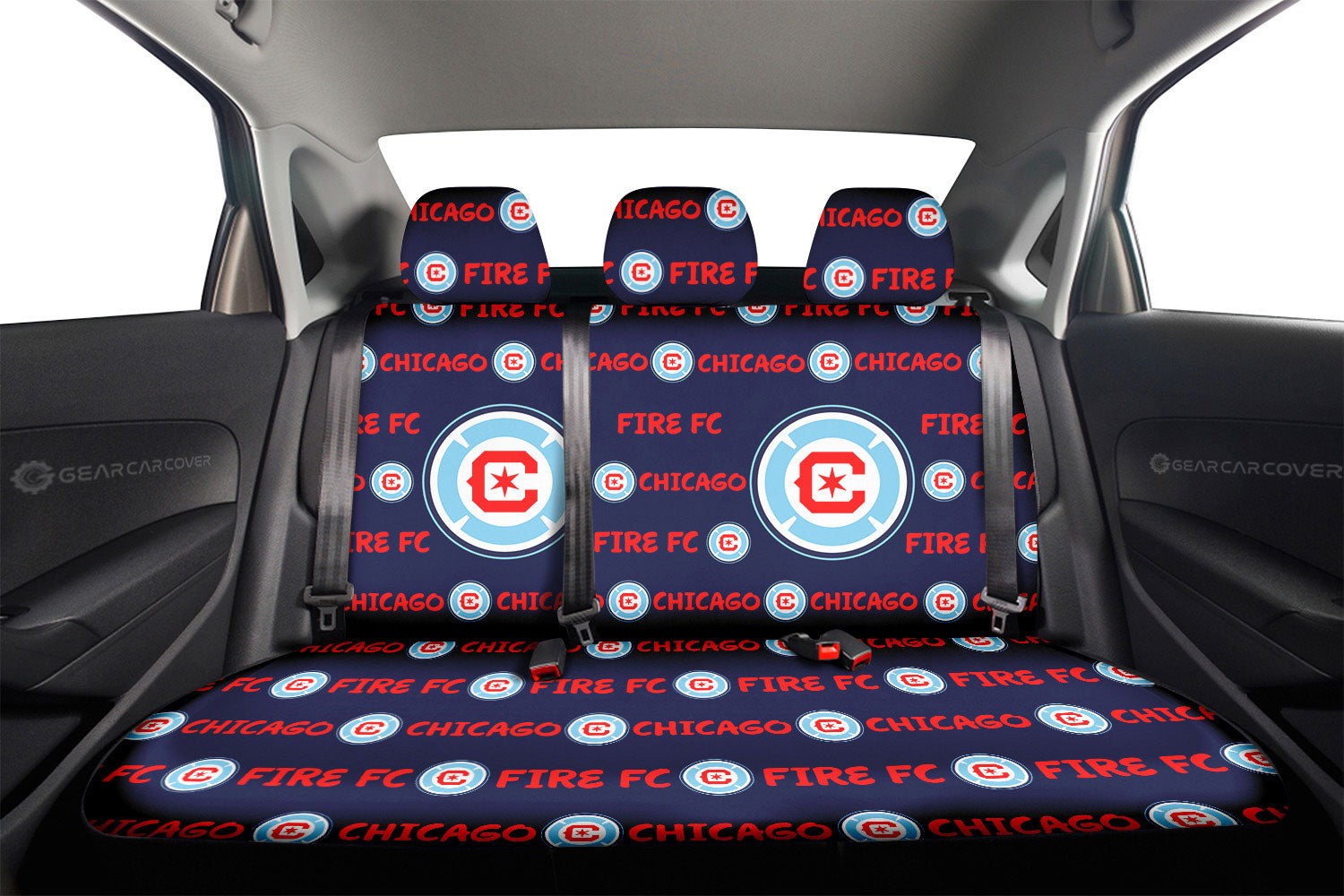 Chicago Fire FC Car Back Seat Covers Sporty Team Collection - Gearcarcover - 2