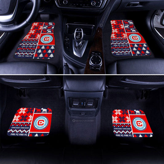 Chicago Fire FC Car Floor Mats Custom Ugly Style Car Accessories - Gearcarcover - 2