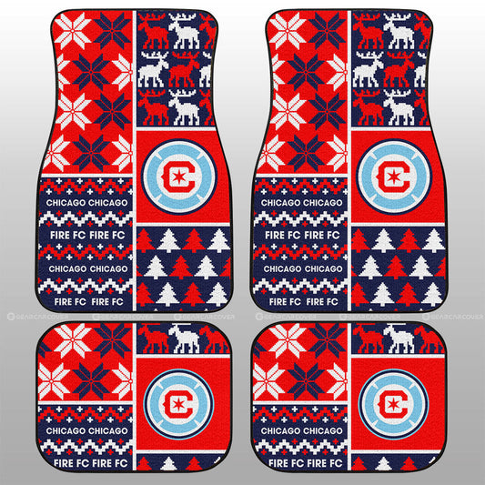 Chicago Fire FC Car Floor Mats Custom Ugly Style Car Accessories - Gearcarcover - 1