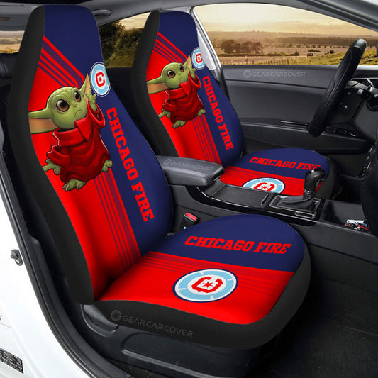 Chicago Fire FC Car Seat Covers Baby Yoda Car Accessories - Gearcarcover - 2