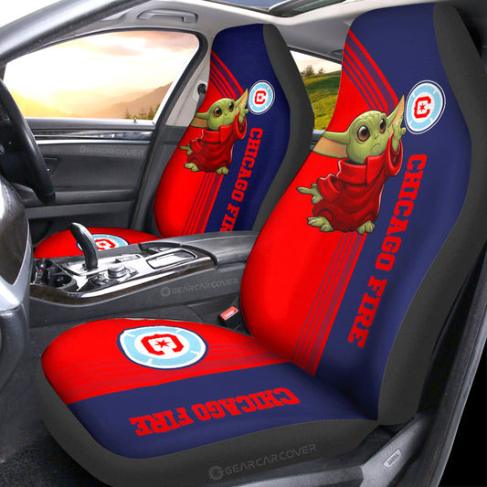 Chicago Fire FC Car Seat Covers Baby Yoda Car Accessories - Gearcarcover - 1