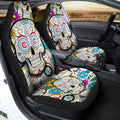 Chicago Fire FC Car Seat Covers Custom Sugar Skull Car Accessories - Gearcarcover - 2