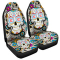 Chicago Fire FC Car Seat Covers Custom Sugar Skull Car Accessories - Gearcarcover - 3