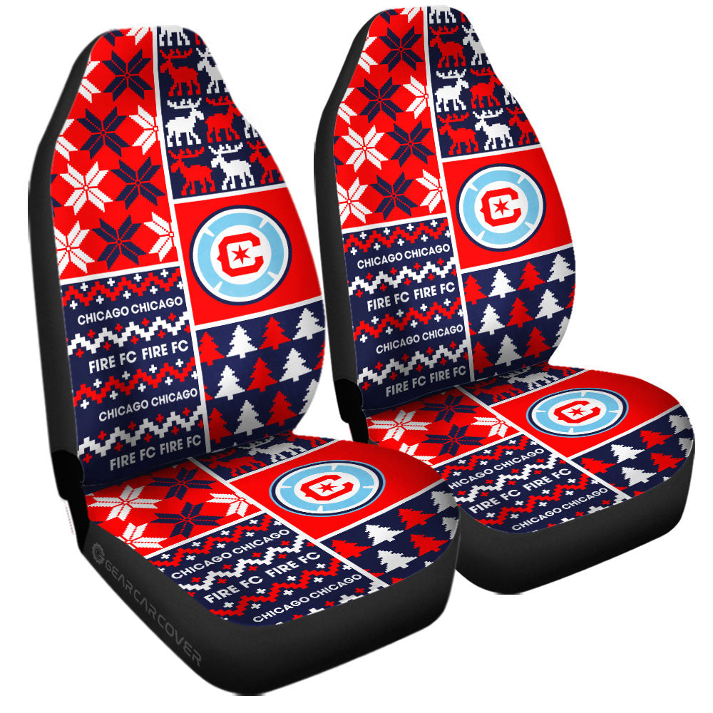 Chicago Fire FC Car Seat Covers Custom Ugly Style Car Accessories - Gearcarcover - 3