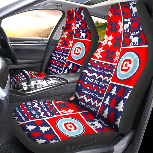 Chicago Fire FC Car Seat Covers Custom Ugly Style Car Accessories - Gearcarcover - 1