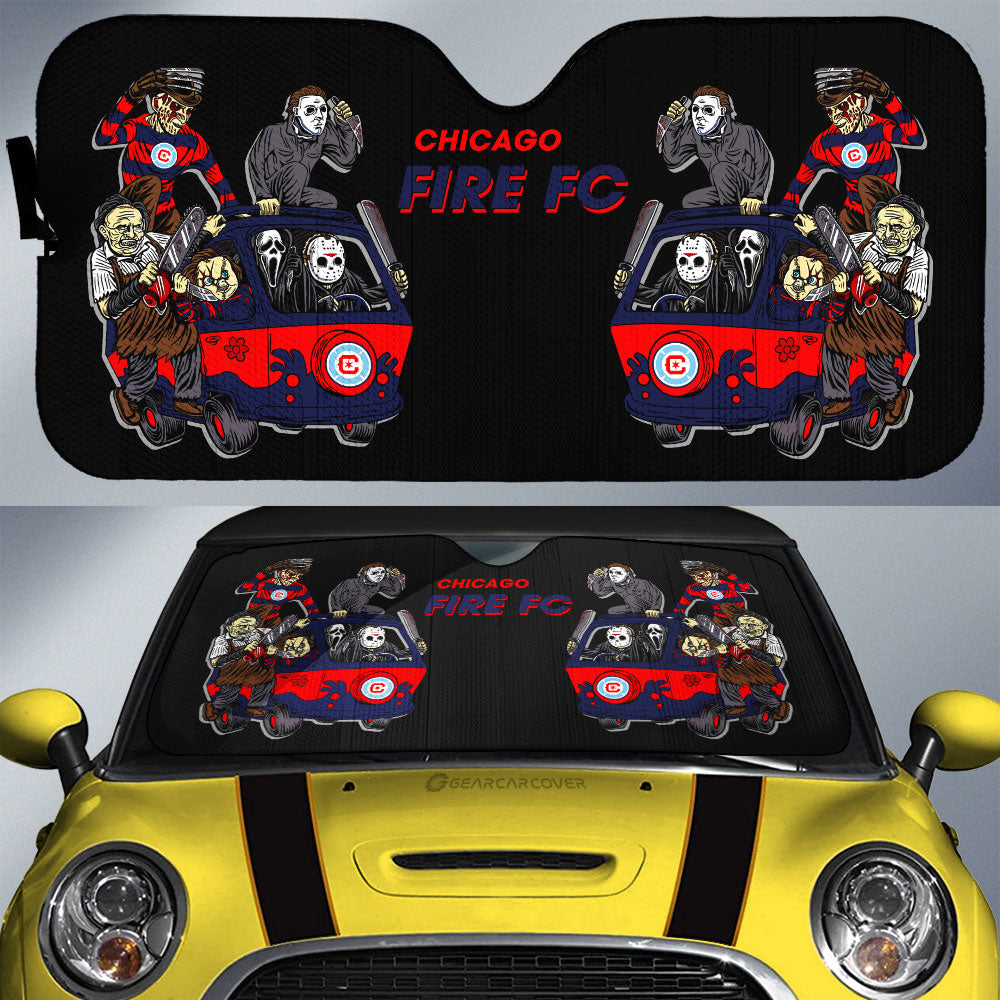 Chicago Fire FC Car Sunshade Custom Car Accessories - Gearcarcover - 1