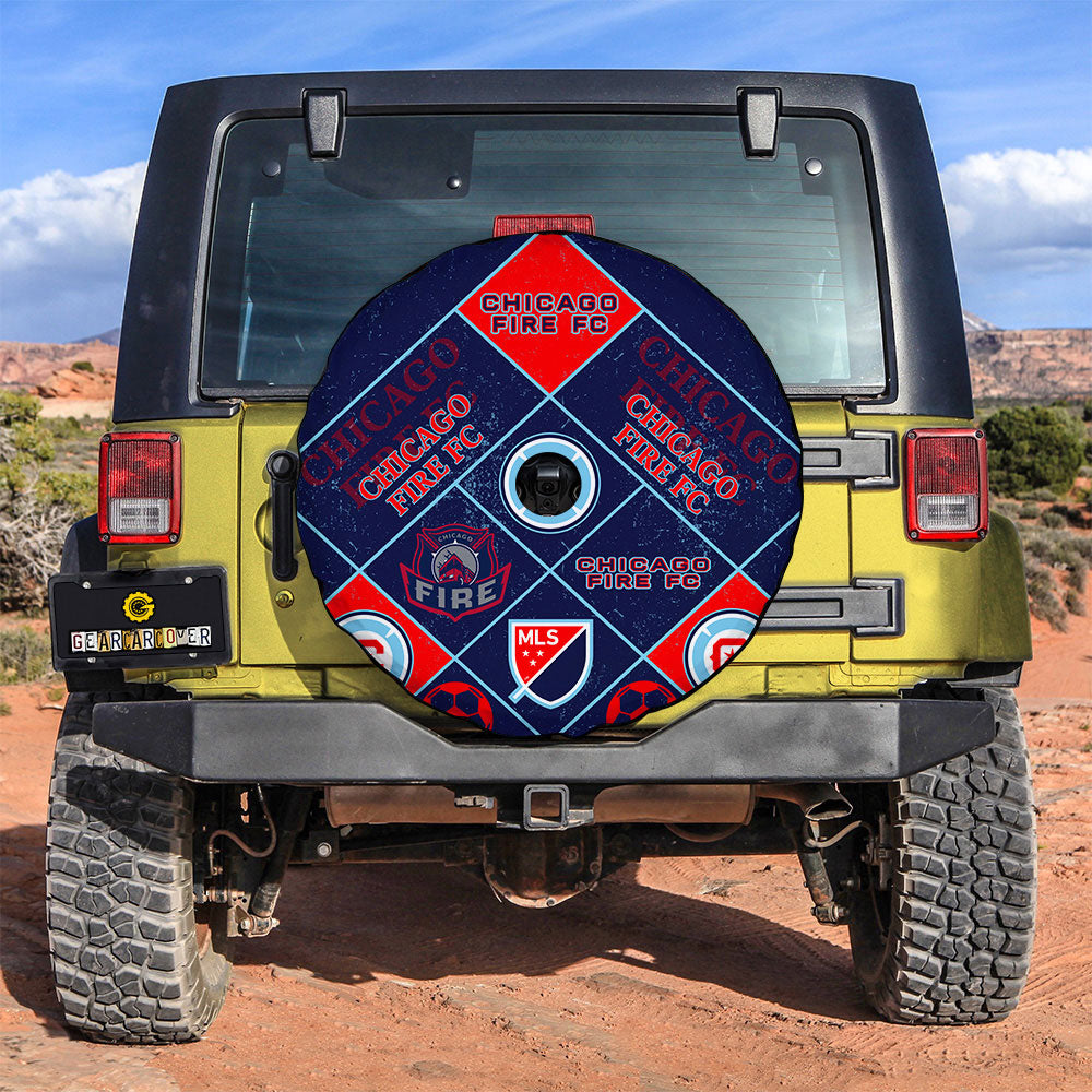 Chicago Fire FC Spare Tire Covers Camera Hole Sporty Team Collection - Gearcarcover - 3