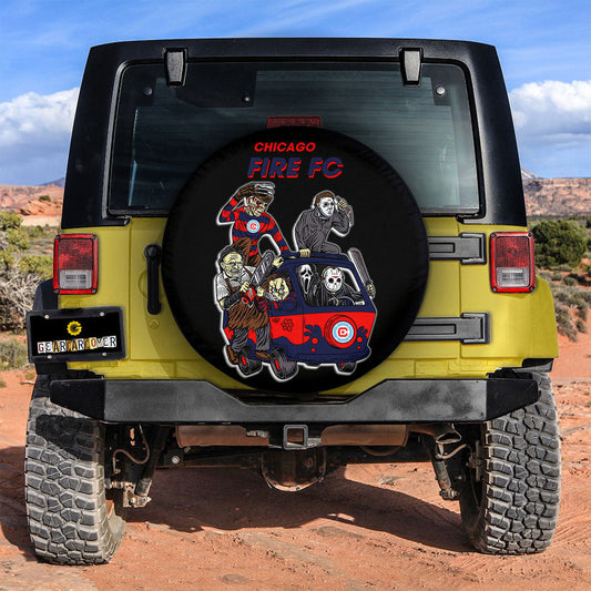 Chicago Fire FC Spare Tire Covers Horror Characters Car Accessories - Gearcarcover - 2