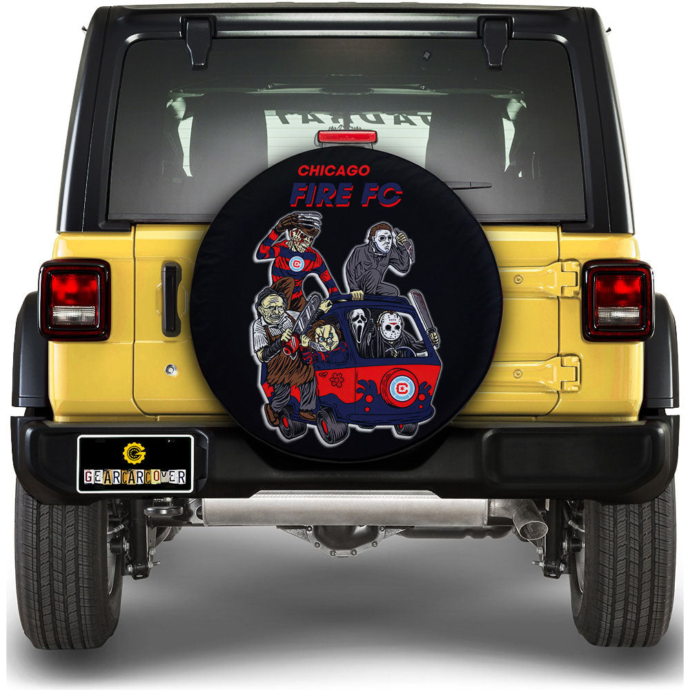 Chicago Fire FC Spare Tire Covers Horror Characters Car Accessories - Gearcarcover - 1