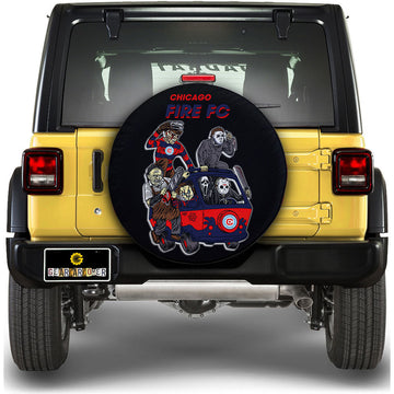 Chicago Fire FC Spare Tire Covers Horror Characters Car Accessories - Gearcarcover - 1