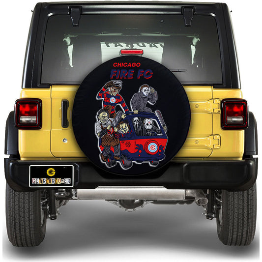 Chicago Fire FC Spare Tire Covers Horror Characters Car Accessories - Gearcarcover - 1