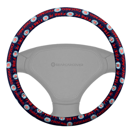 Chicago Fire FC Steering Wheel Cover Sporty Team Collection - Gearcarcover - 2