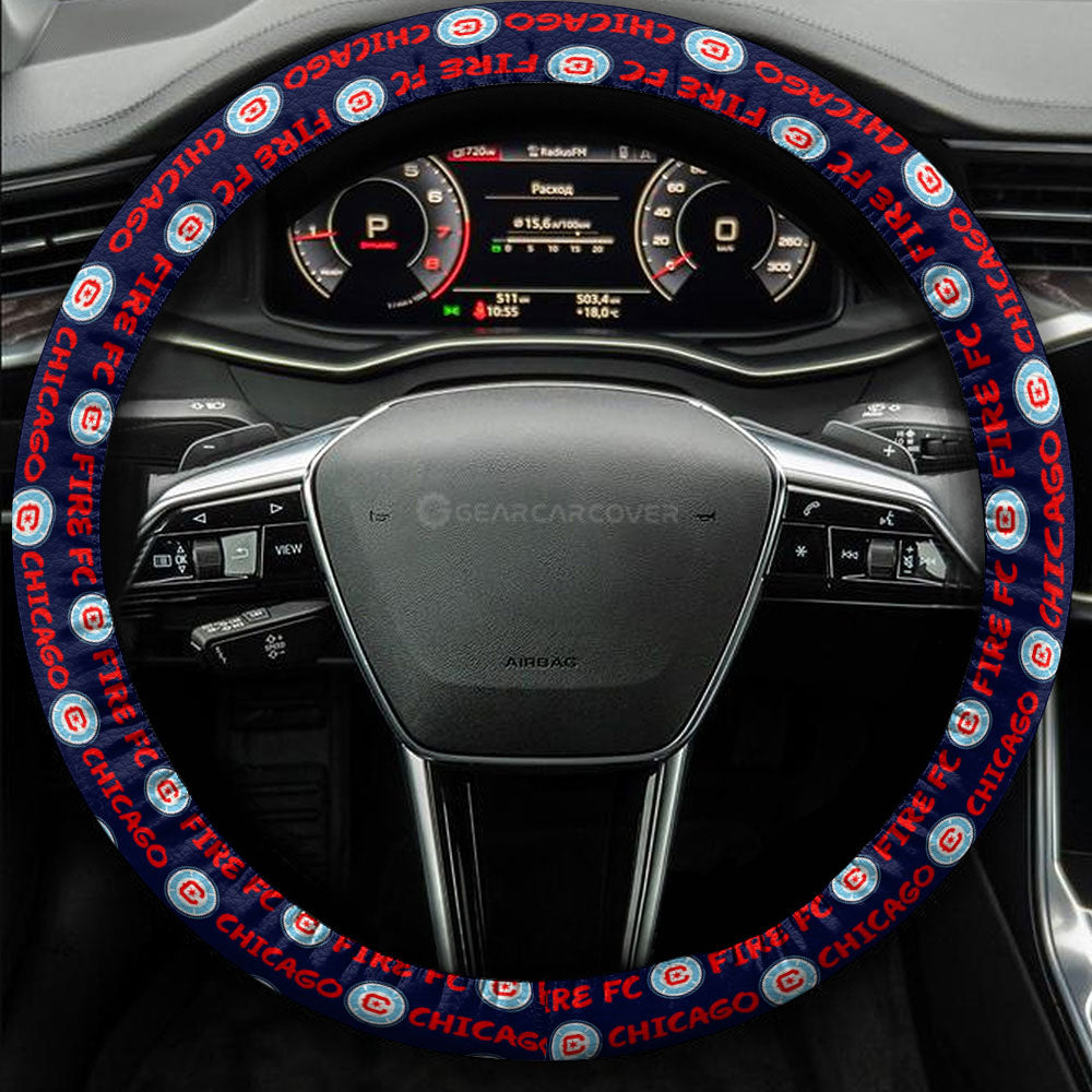 Chicago Fire FC Steering Wheel Cover Sporty Team Collection - Gearcarcover - 3