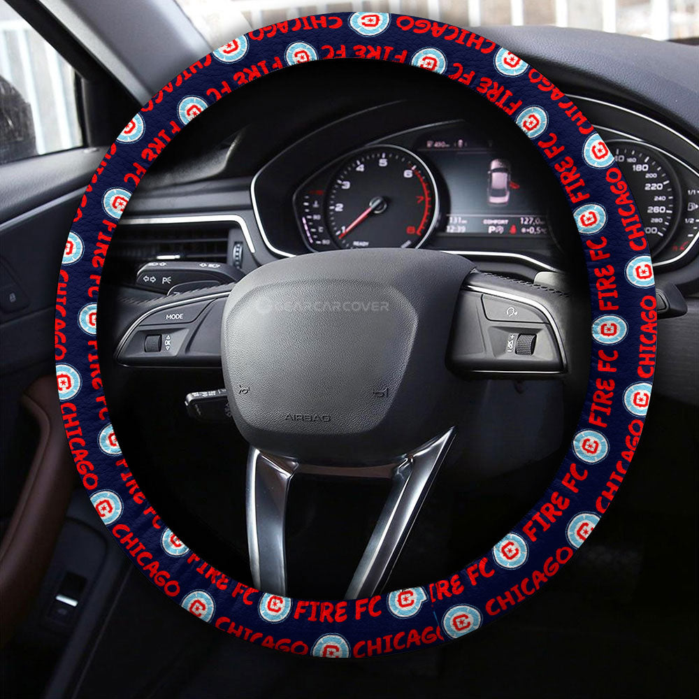 Chicago Fire FC Steering Wheel Cover Sporty Team Collection - Gearcarcover - 4