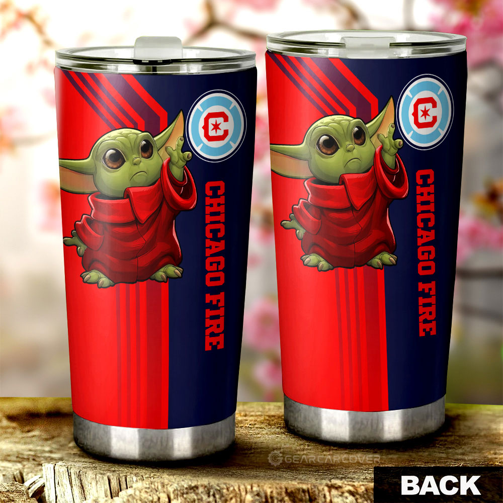Chicago Fire FC Tumbler Cup Custom Car Accessories - Gearcarcover - 2