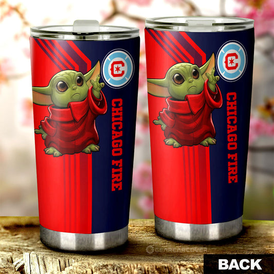Chicago Fire FC Tumbler Cup Custom Car Accessories - Gearcarcover - 2
