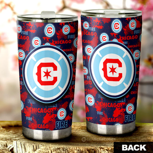 Chicago Fire FC Tumbler Cup Custom Car Accessories - Gearcarcover - 2