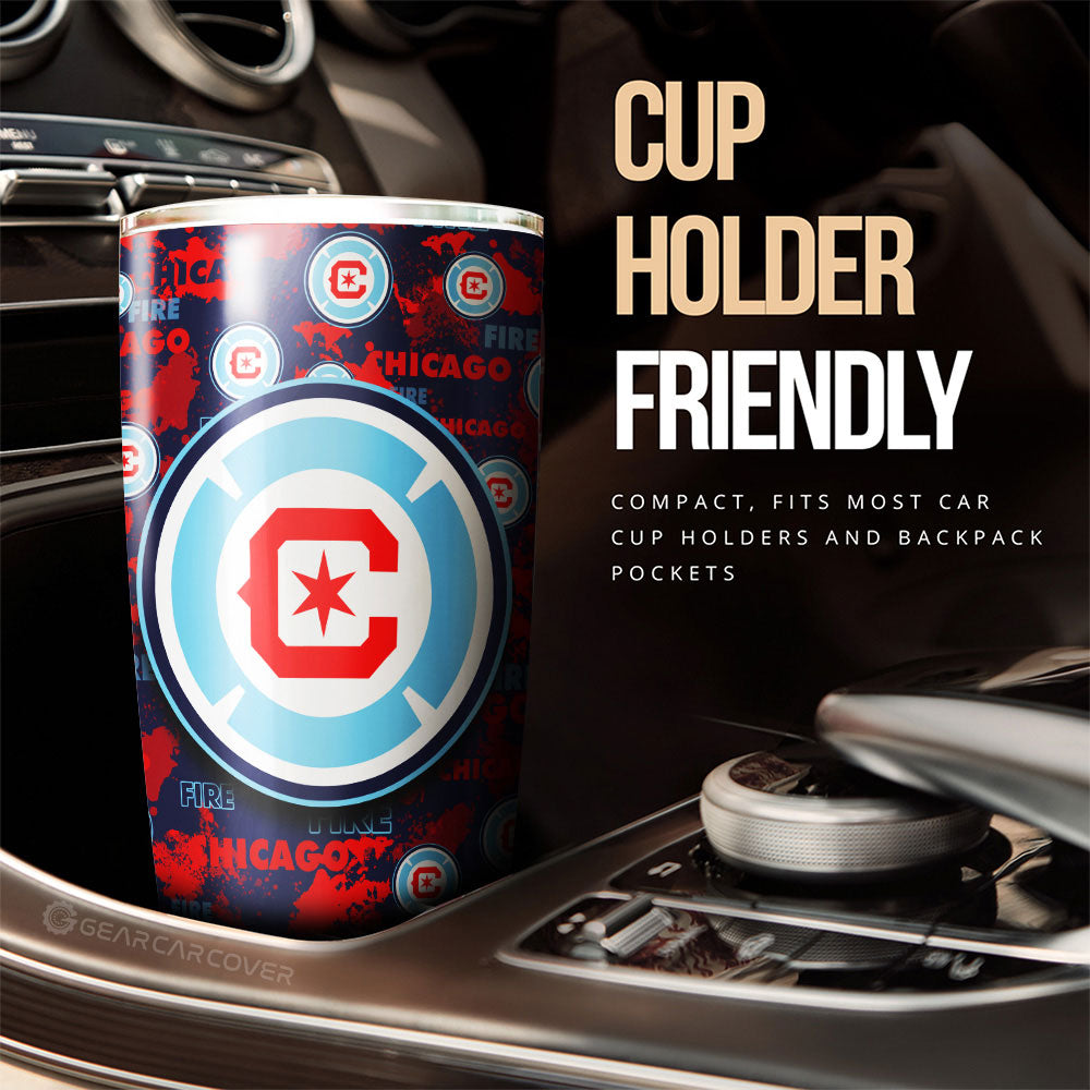 Chicago Fire FC Tumbler Cup Custom Car Accessories - Gearcarcover - 3