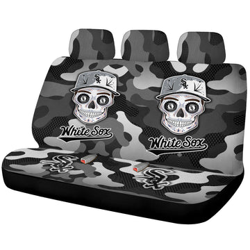 Chicago White Sox Car Back Seat Covers Skull Theme Collection - Gearcarcover - 1
