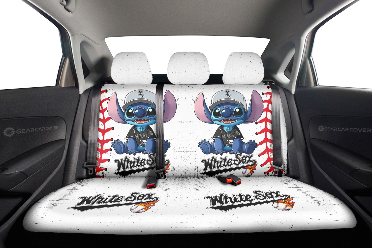 Chicago White Sox Car Back Seat Covers Stitch Theme Collection - Gearcarcover - 2