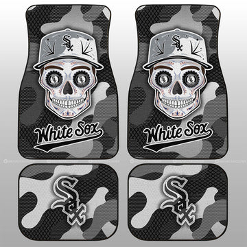 Chicago White Sox Car Floor Mats Skull Theme Collection - Gearcarcover - 1