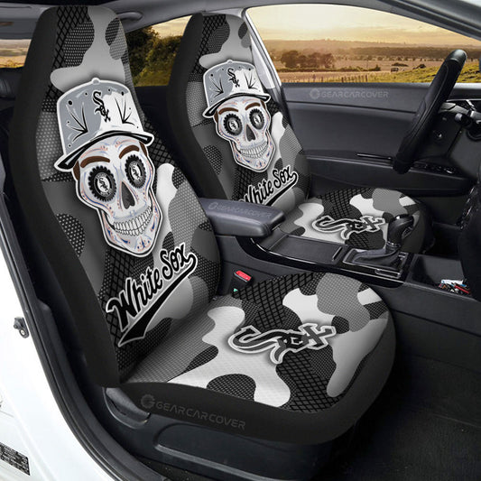 Chicago White Sox Car Seat Covers Skull Theme Collection - Gearcarcover - 2