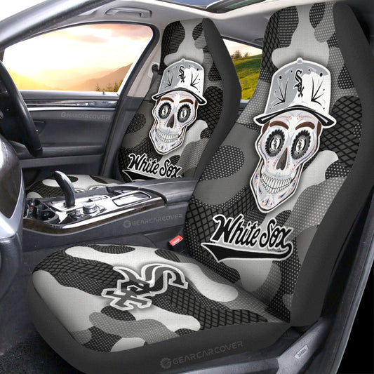 Chicago White Sox Car Seat Covers Skull Theme Collection - Gearcarcover - 1