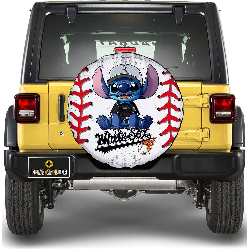 Chicago White Sox Spare Tire Covers Camera Hole Stitch Theme Collection - Gearcarcover - 1