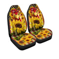 Chicken Sunflower Car Seat Covers Custom US Flag Car Accessories - Gearcarcover - 3