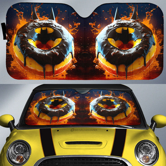 Chocolate Batman Donuts Car Sunshade Custom Girly Pattern Car Accessories - Gearcarcover - 1