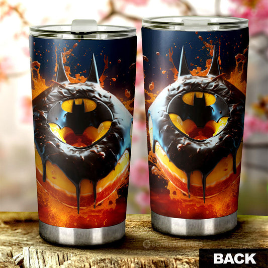 Chocolate Batman Donuts Tumbler Cup Custom Girly Pattern Car Accessories - Gearcarcover - 2