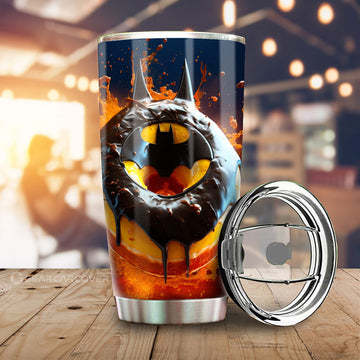 Chocolate Batman Donuts Tumbler Cup Custom Girly Pattern Car Accessories - Gearcarcover - 1