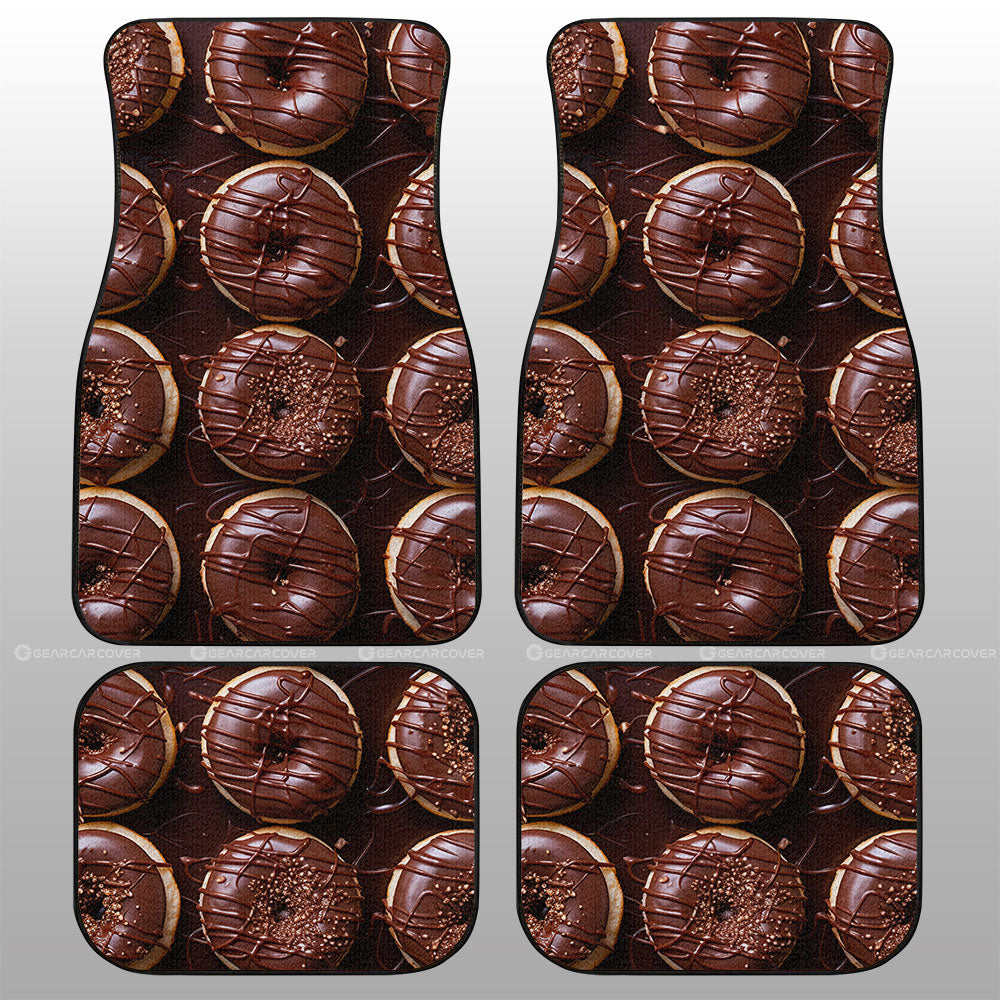 Chocolate Donuts Car Floor Mats Custom Girly Pattern Car Accessories - Gearcarcover - 1