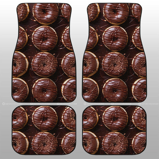 Chocolate Donuts Car Floor Mats Custom Girly Pattern Car Accessories - Gearcarcover - 1
