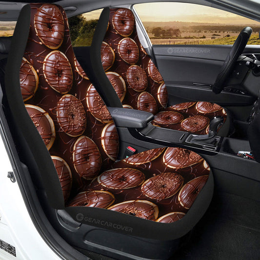 Chocolate Donuts Car Seat Covers Custom Girly Pattern Car Accessories - Gearcarcover - 2