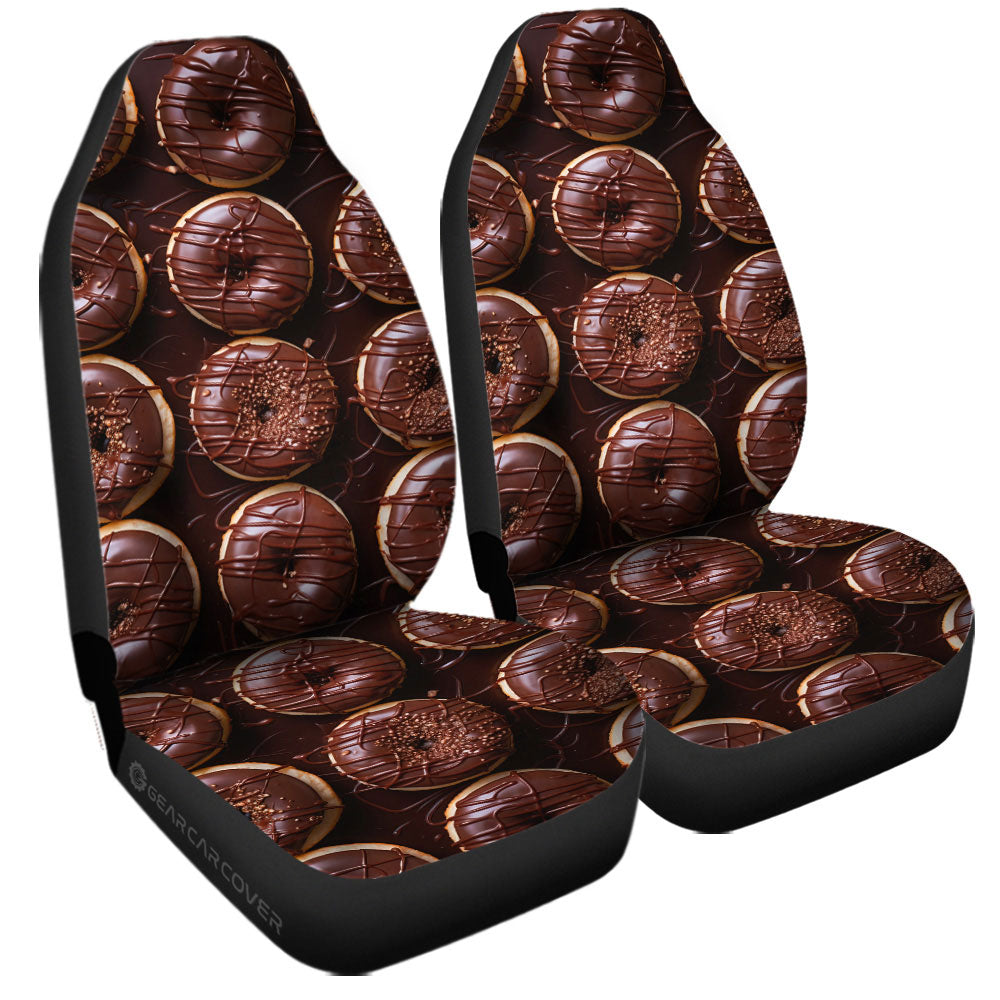 Chocolate Donuts Car Seat Covers Custom Girly Pattern Car Accessories - Gearcarcover - 3