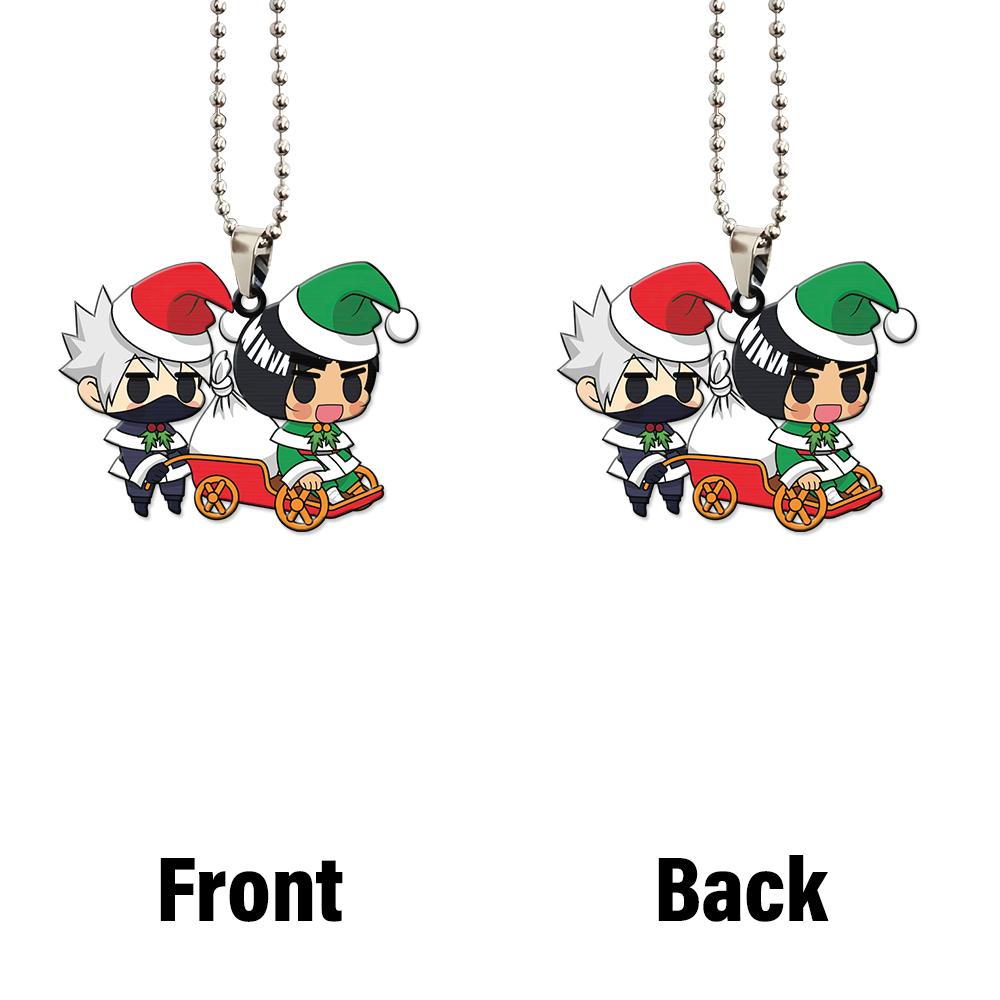 Christmas Kakashi And Might Guy Ornament Custom Anime Christmas Car Accessories - Gearcarcover - 4