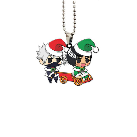Christmas Kakashi And Might Guy Ornament Custom Anime Christmas Car Accessories - Gearcarcover - 1