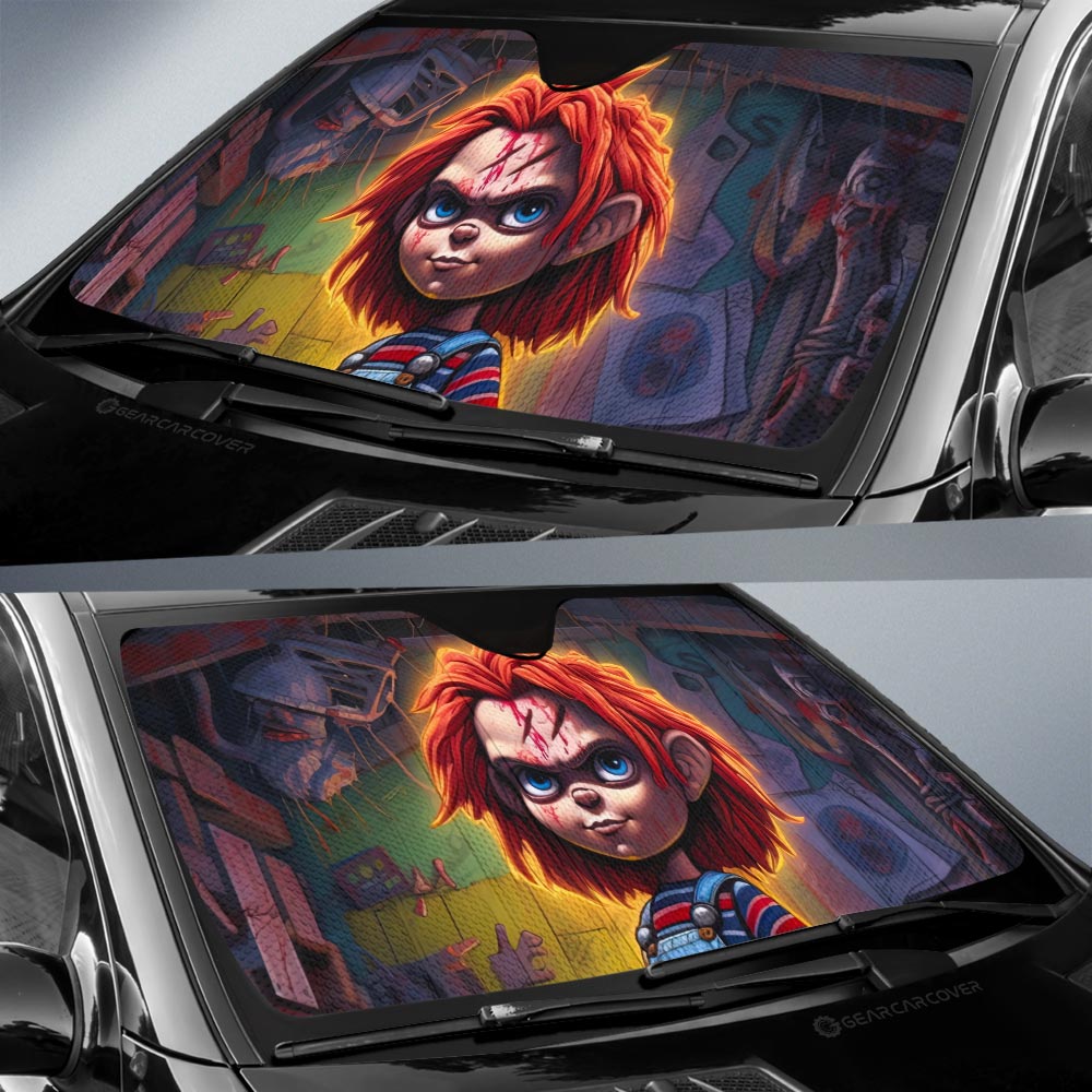 Chucky Car Sunshade Custom Horror Car Accessories - Gearcarcover - 2