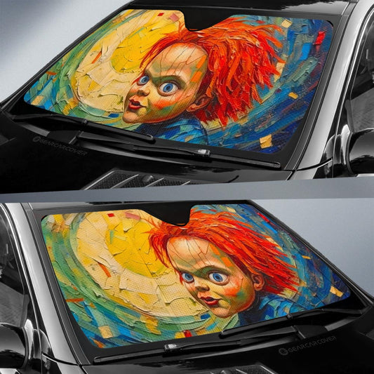 Chucky Car Sunshade Custom Horror Car Accessories - Gearcarcover - 2