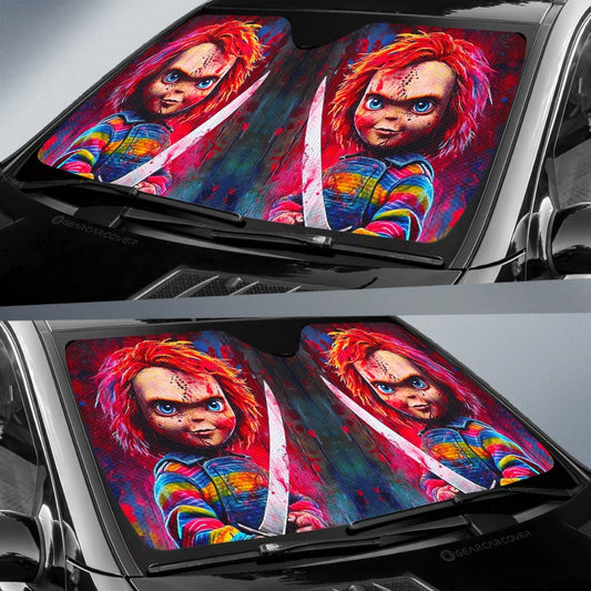 Chucky Car Sunshade Custom Horror Car Accessories - Gearcarcover - 2