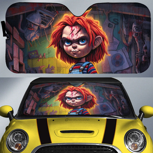Chucky Car Sunshade Custom Horror Car Accessories - Gearcarcover - 1