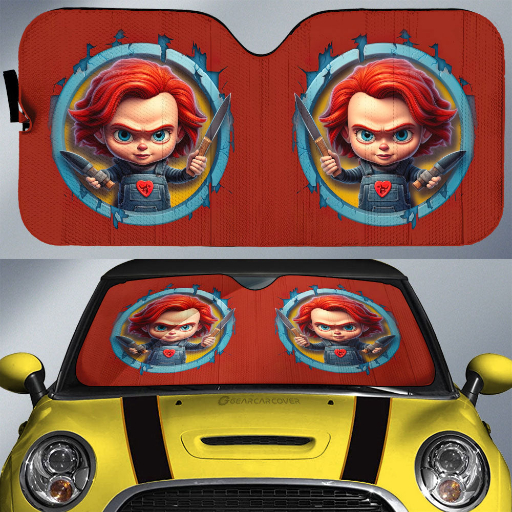 Chucky Car Sunshade Custom Horror Car Accessories - Gearcarcover - 1