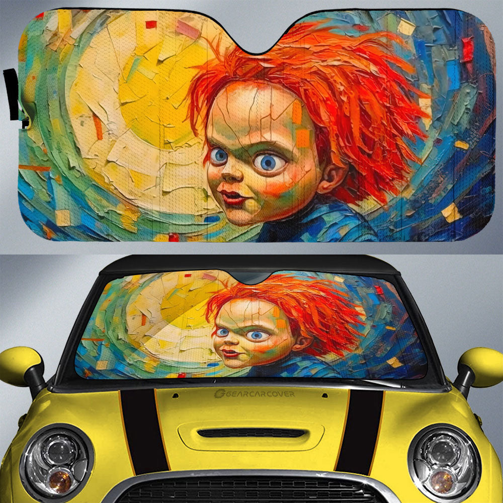 Chucky Car Sunshade Custom Horror Car Accessories - Gearcarcover - 1