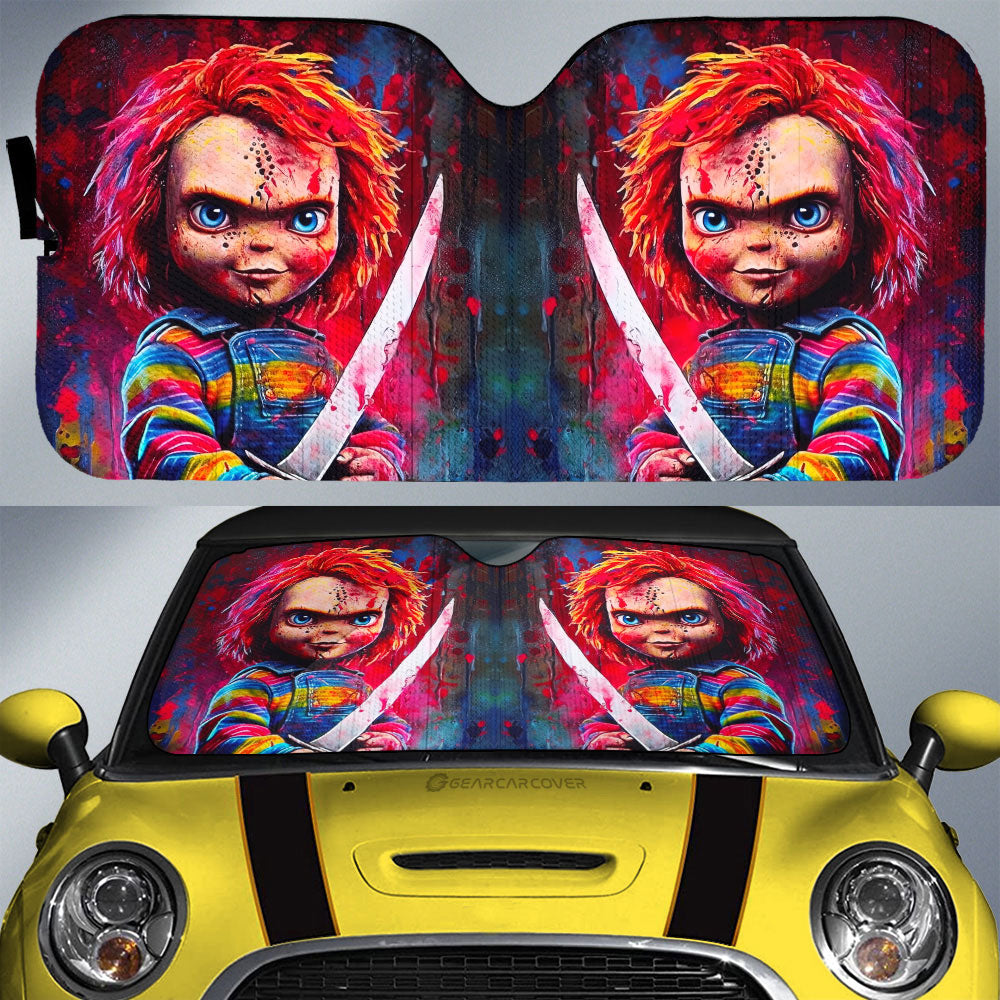 Chucky Car Sunshade Custom Horror Car Accessories - Gearcarcover - 1